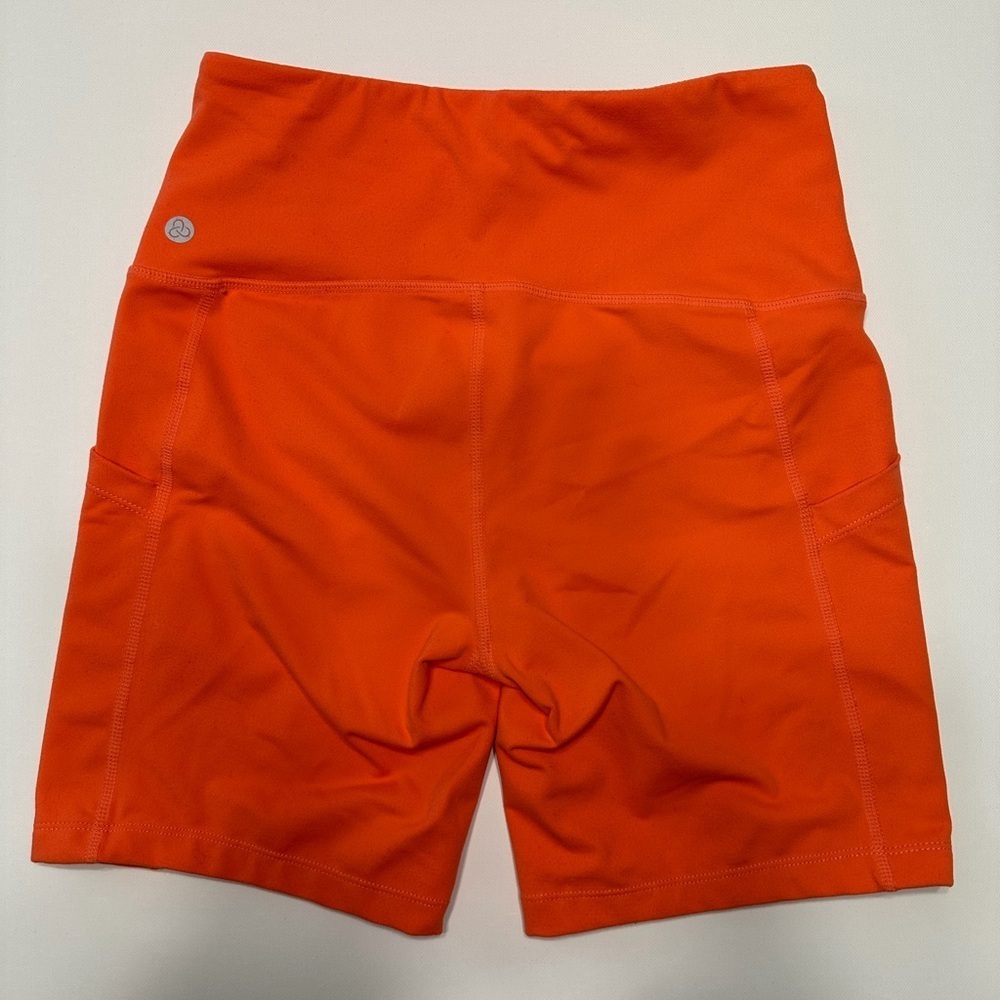 Zella Women's Bright Orange Bike Shorts - Picture 5 of 11